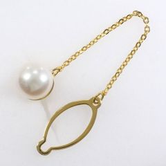 パール チェーンリング ゴールドカラー k18 フリーサイズ ete | Mercari