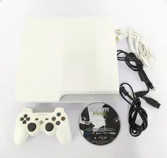 ％通電確認済み Play Station 3 CECH-3000A ホワイト 本体 コントローラー ソフト コール オブ デューティ モダンウォーフェア3 付き【ゲーム機本体】【2】