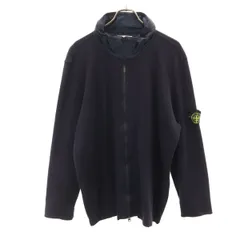 STONE ISLAND ストーンアイランド 18SS イタリア製 長袖 フルジップ ニット 3XL ブラック ビッグサイズ メンズ 古着