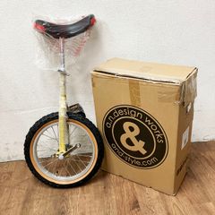 【未使用】a.n.design works/エーエヌデザインワークス 一輪車 16インチ ミルクティー 男の子 女の子 UNI21 ●101746