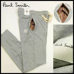 新品 ポールスミス ジョガーパンツ L グレー マルチストライプ うす手 春夏 コットン パンツ Paul Smith メンズ