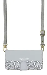 iPhone14plus ケース 手帳型 アイフォン14 プラス スマホケース スマホショルダー レザー ストラップ ヒョウ柄 アニマル柄 豹柄 レオパード 人気 オシャレ 調節可能 130cm  カラー06