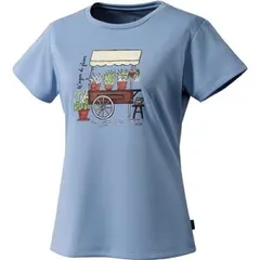 【新品】prince（プリンス）レディース ゲームシャツ 吸汗速乾・UPF50+ 半袖 テニスウェア サックス WF4082-125