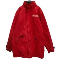 KARIBAN 中綿 ジップアップ ナイロンジャケット XL レッド ビッグサイズ スタッフジャンパー 古着卸 アメリカ仕入 a612-7783