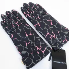 ☆値下げ中★EMPORIO ARMANI 編み込みレザー手袋 レディース黒 EMPORIO ARMANI (エンポリオアルマーニ) ラムレザー 裏ウール