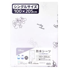 un doudou ディズニー シングルサイズ 防水シーツ 100×205cm ミッキーマウス ピーチスキン生地 吸水加工 四隅ゴム ベビー用品 新品 新生児 添い寝 在宅 介護用品 防水カバー おねしょシーツ NZ3227-X