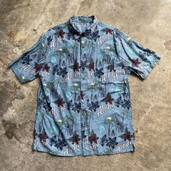 古着 Crort&Barrow クロフト＆バロー　総柄シャツ アロハシャツ　オールド アメカジ メンズ レディース ビンテージ 商品番号046
