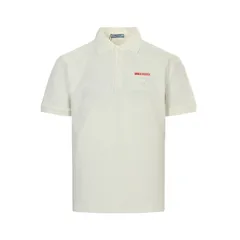 【今日WTO】Prada 25ss レッドシリコーンテープ三角刺繍ポロ半袖-HS65