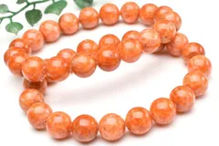 高発色 オレンジカルサイト 8mm ブレスレット 1個売り パワーストーン 天然石 _B1310-8
