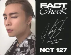 【中古】コレクションカード(男性) NCT 127/ジャニー(JOHNNY)/印刷サイン・メッセージ入り/CD「FACT Check」(SMini Ver.)フォトカード