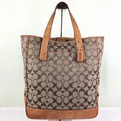 COACH コーチ/ハンド ショルダー トートバッグ/ブラウン/茶/シグネチャー/管NO.ACG-16