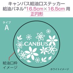 ダイハツキャンバス・給油口ステッカー A／給油パネル16.5cm×16.5cm〈正円形用〉