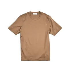 GRAN SASSO グランサッソ / Tシャツ コットンスムース カットソー クルーネック 半袖 春夏 メンズ ナチュラルストレッチ コットン 100% ブラウン イタリア製 422430のサムネイル