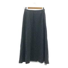 J&M DAVIDSON / ジェイアンドエムデヴィッドソン | レーヨン ロゴ ドット フレア スカート | 6 | ブラック | レディース