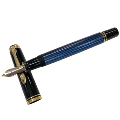 PELIKAN ペリカン 万年筆 ペン先14C-585  筆記未確認 Pelikan ペリカン 万年筆 ペン先14C-585 茶縞 彫り天冠 - 総合