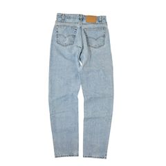 W33 L34 90s USA製 Levi's 550 ワイド バギー テーパード デニムパンツ 色落ち アイスブルー ジッパーフライ