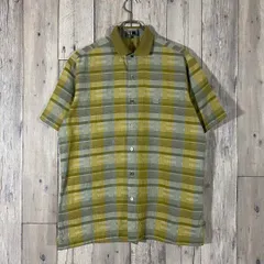 DAKS GOLF ダックス ゴルフ ウェア 綿麻 半袖 チェック シャツ Mのサムネイル