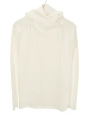 Rick Owens リックオウエンス 12SS リブ切替フーデッドニットジャケット ホワイト Sのサムネイル