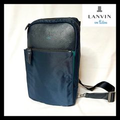 【LANVIN en Bleu ランバンオンブルー】ボディバッグショルダーバッグ　メンズ　ネイビー