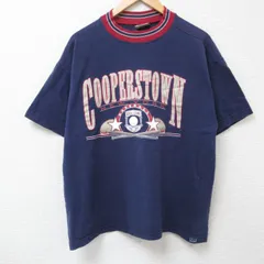 XL/古着 半袖 ビンテージ Tシャツ メンズ 90s ニューヨーク コットン クルーネック 紺 ネイビー 25jun25 中古