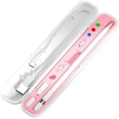 ピンク YINVA ペンシルケース Apple Pencil第1世代/Apple Pencil第2世代ケースホルダー、ペンアクセサリーストレージケースボックスカバーデザイン Apple iPadペンシルアクセサリーのヒント(ピンク)