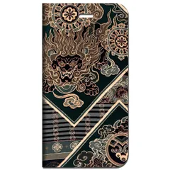iPhone15 他 手帳型 ケース 小粋-獅子 ★ iPhone SE 8 13 12 他 iPhone各機種対応可能 スマホケース ★ 5r