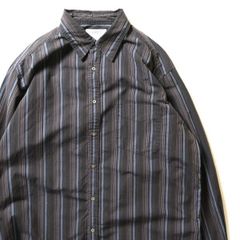 美品】Engineered Garments ストライプシャツ M 紺 - メルカリ