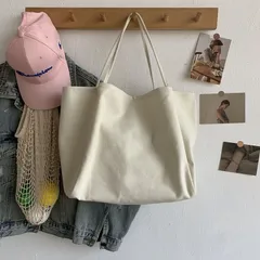 トートバッグ　トート　ショルダー　エコバッグ　サブバッグ　肩掛け斜めかけ　キャンバス帆布　鞄　シンプルかばんのサムネイル