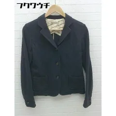 ◇ HUMAN WOMAN ヒューマンウーマン 3B シングル 長袖 テーラード ジャケット サイズM ネイビー系 レディース 【中古】 【1002802525117】のサムネイル