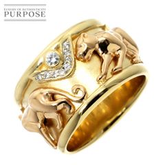 リング 13号 ダイヤ 0.30ct K18 YG PG イエロー ピンクゴールド 750  