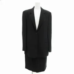 マックスマーラ MAX MARA 美品 スカートスーツ セットアップ フォーマル テーラードジャケット シングル 1B ひざ丈 42 L 黒 ブラック /VU● 0103のサムネイル