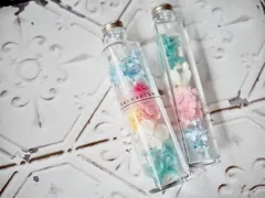 ハーバリウム瓶3本セット ハート型 スクエア型