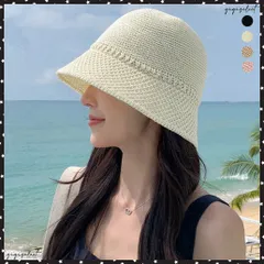 バケットハット レディース 麦わら帽子夏紫外線対策 サマーハット 蒸れない 日焼け防止帽子 韓国風 涼しいペーパーハット 小顔見せ帽子 可愛い 夏ハット 通気性旅行ストローハット リゾートハット無地 ナチュラル帽子夏海