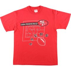 古着 90年代 ヘインズ Hanes HEAVYWEIGHT NFL  SAN FRANCISCO 49ERS サンフランシスコ フォーティーナイナーズ ロゴTシャツ/eaa429648
