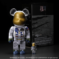 未開封 ベアブリック アポロ50周年記念 1969 ASTRONAUT BE@RBRICK 100% & 400% SET