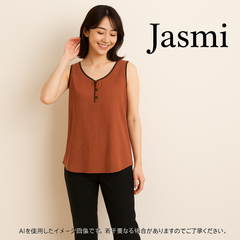AS0328 Jasmi シルク100% ノースリーブタンクトップ Fサイズ