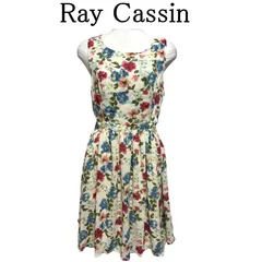 新品タグ付き　Ray Cassin レイカズン  レディース リゾートワンピース さらさらワンピース ミニワンピース 接触冷感  ノースリーブ 花柄 夏
