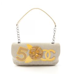 CHANEL 샤넬 초코 바 카멜리아 No.5 핸드백