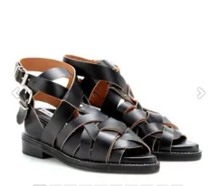 最終値下げ！Acne Studios レザーウッドクロッグ サンダル ミュール Acne Studios - レザーウッドクロッグ - ブラック