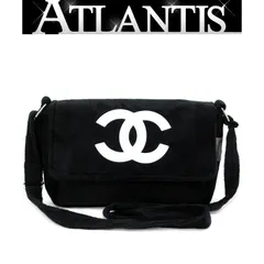 CHANEL シャネル　ノベルティ　 黒×白　ショルダーバッグ　パイル シャネル ココマーク パイル ショルダーバッグ ノベルティ