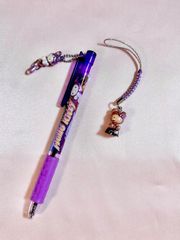 ご当地キティ　北海道限定　ラベンダーキティ　ボールペン　根付け　ストラップ　Sanrio