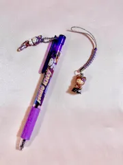 ご当地キティ　北海道限定　ラベンダーキティ　ボールペン　根付け　ストラップ　Sanrio