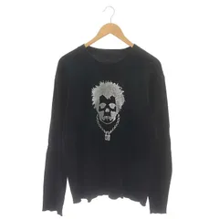 ルシアンペラフィネ LUCIEN PELLAT-FINET ロンＴ Tシャツ カットソー 長袖 スカル メタリックプリント L 黒 銀色 ブラック シルバー色 /ES ■GY18のサムネイル