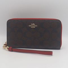 COACH コーチ シグネチャー 長財布 レッド 化粧袋・紙袋付き 未使用