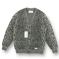 wackomaria モヘアレオパードカーディガン WACKO MARIA/LEOPARD MOHAIR KNIT JACQUARD CARDIGAN（PURPLE