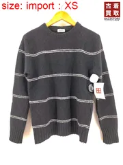 サンローランパリ SAINT LAURENT PARIS 14AW エディ期 イタリア製 カシミヤ混 ボーダーウールニット メンズ import：XS のサムネイル