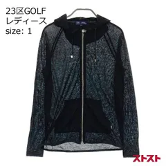 23区GOLF ゴルフ 薄手ジップパーカー ブラック系 1 [240101135445]