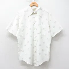 L/古着 バンヒューセン 半袖 シャツ メンズ 70s 花柄 白他 ホワイト 25jul07 中古 トップス
