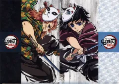【中古】クリアファイル 錆兎/冨岡義勇 第二話 A4アイキャッチクリアファイルセット 「鬼滅の刃 柱稽古編×ufotable Cafe×マチ★アソビCAFE リアルタイムカフェ」