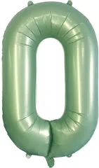 【在庫処分】飾り付け ハッピーバースデー ウェディング 誕生日 アルミ風船 記念日 数字0 (0 誕生日風船 ピスタチオグリーン ピスタチオグリーン) 数字バルーン40インチ